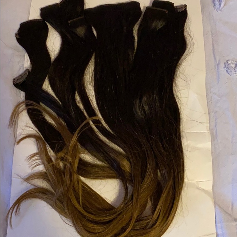 20" Luxy Hair Clip-In Extensions- Ombre Chestnut